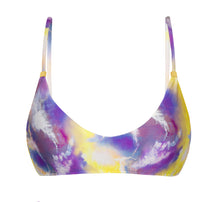 Laad de afbeelding in de Gallery-viewer, Product Front: Rio De Sol Top Top Tiedye-Purple Bralette
