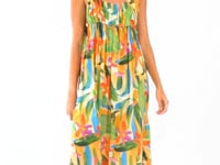 Laad en speel video af in Gallery-viewer, Video: Rio De Sol Maxi Dresses Tropical Long Dress Chiara
