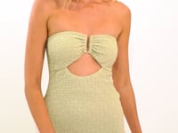 Laad en speel video af in Gallery-viewer, Video: Rio De Sol Mini Dress Brisa-Pistache Sara Dress
