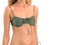 Laad en speel video af in Gallery-viewer, Video: Rio De Sol Bottom Bottom Shimmer-Croco Cheeky-Tie-Gold
