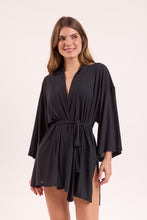 Laad de afbeelding in de Gallery-viewer, Gallery: Rio De Sol Beach Dresses Black Kimono
