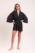 Laad de afbeelding in de Gallery-viewer, Image 06: Rio De Sol Beach Dresses Black Kimono
