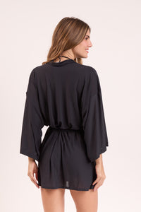 Image 08: Rio De Sol Beach Dresses Black Kimono