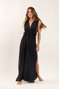 Image 02: Rio De Sol Beach Dresses Black Long Dress Soleil