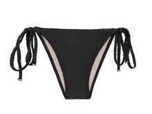 Laad de afbeelding in de Gallery-viewer, Product Front: Rio De Sol Bottom Bottom Cloque Preto Balconet
