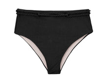 Laad de afbeelding in de Gallery-viewer, Product Front: Rio De Sol Bottom Bottom Shimmer-Black Hotpants

