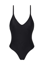 Laad de afbeelding in de Gallery-viewer, Product Front: Rio De Sol One-Piece Cloque Preto Hype
