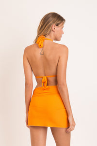 Model Back: Rio De Sol Beach Skirt Dots-Mango Skirt-Knot