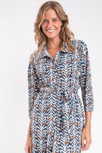 Laad de afbeelding in de Gallery-viewer, Image 12: Rio De Sol Shirtdress Ikat Chemise
