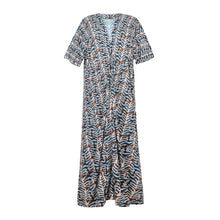 Laad de afbeelding in de Gallery-viewer, Product Front: Rio De Sol Maxi Dresses Ikat Long Dress
