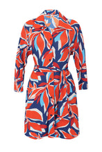 Laad de afbeelding in de Gallery-viewer, Product Front: Rio De Sol Shirtdress Leaves Chemise

