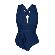 Laad de afbeelding in de Gallery-viewer, Product Front: Rio De Sol One-Piece Navy Marina
