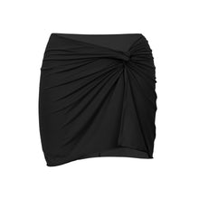 Laad de afbeelding in de Gallery-viewer, Product Front: Rio De Sol Beach Skirt Nero Skirt-Knot
