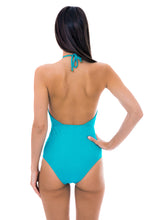 Laad de afbeelding in de Gallery-viewer, Model Back: Rio De Sol One-Piece Radiante Azul Sensation
