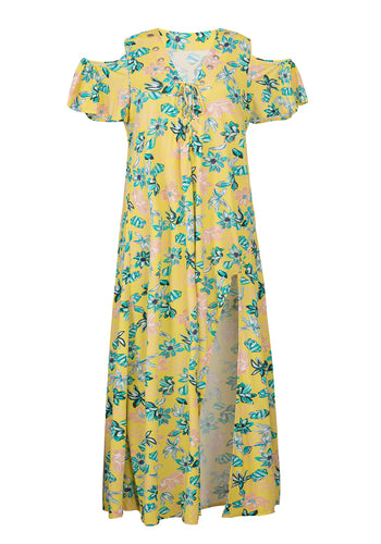 Product Front: Rio De Sol Beach Dresses Saida Long Florescer