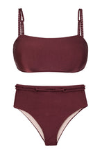 Laad de afbeelding in de Gallery-viewer, Product Front: Rio De Sol Set Set Barolo Bandeau-Reto Hotpants

