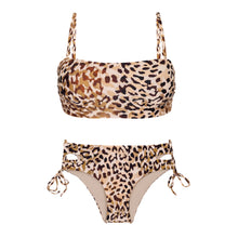 Laad de afbeelding in de Gallery-viewer, Product Front: Rio De Sol Set Set Leopard Bandeau-Reto Madrid
