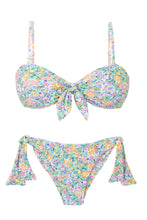Laad de afbeelding in de Gallery-viewer, Product Front: Rio De Sol Set Set Tiny-Garden Bandeau-Knot Italy
