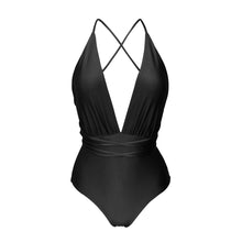 Laad de afbeelding in de Gallery-viewer, Product Front: Rio De Sol One-Piece Shimmer-Black New Vegas
