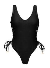 Laad de afbeelding in de Gallery-viewer, Product Front: Rio De Sol One-Piece St-Tpz Black Zoe
