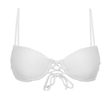 Laad de afbeelding in de Gallery-viewer, Product Front: Rio De Sol Top Top Cotele-Branco Balconet-Pushup
