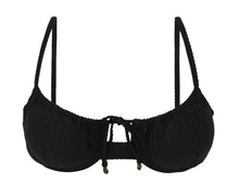 Laad de afbeelding in de Gallery-viewer, Product Front: Rio De Sol Top Top Dots-Black Balconet-Tie

