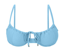 Laad de afbeelding in de Gallery-viewer, Product Front: Rio De Sol Top Top Dots-Sky Balconet-Tie

