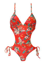 Laad de afbeelding in de Gallery-viewer, Product Front: Rio De Sol One-Piece Wildflowers Trikini
