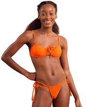 Laad de afbeelding in de Gallery-viewer, Set Stippen-Oranje Balconet-Stropdas Pipa
