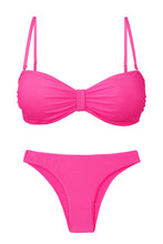 Laad de afbeelding in de Gallery-viewer, Set Malibu-Rosa Bandeau-Duo Essential
