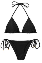 Laad de afbeelding in de Gallery-viewer, Set Shimmer-Black Tri-Inv Cheeky-Tie
