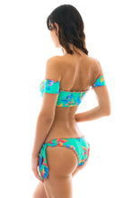 Laad de afbeelding in de Gallery-viewer, Top Acqua Flora off-shoulder
