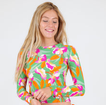 Laad de afbeelding in de Gallery-viewer, Top Green-Bloom Rash-Guard
