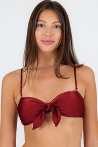 Top Shimmer-Divino bandeau-knoop