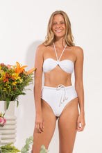 Laad de afbeelding in de Gallery-viewer, Set Shimmer-White Twist Belted-High-Waist
