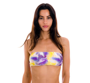 Top Tiedye-Paarse Bandeau-Reto