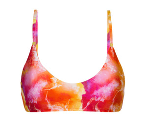 Top tiedye-rode bralette